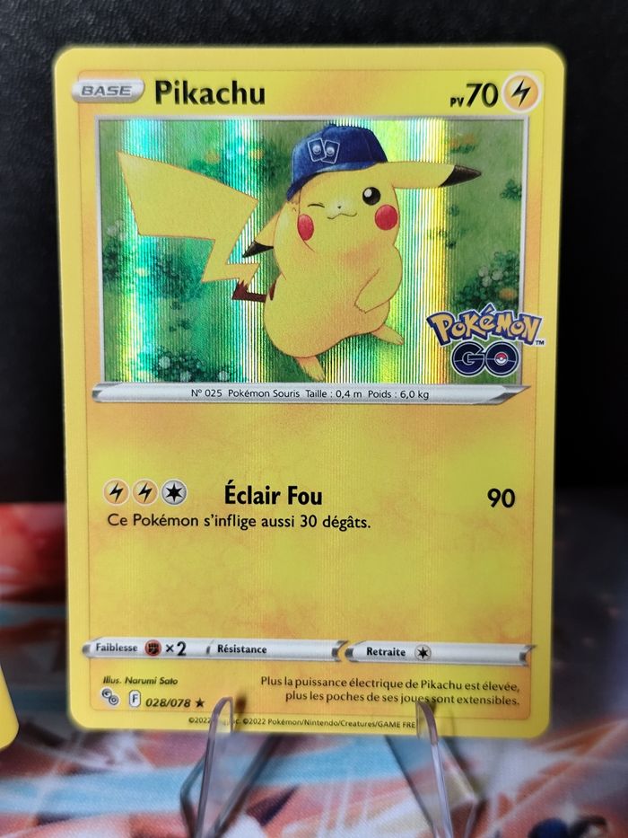 Carte pokémon 🇨🇵 lot de 3 Pikachu Holo série Pokémon GO - photo numéro 4