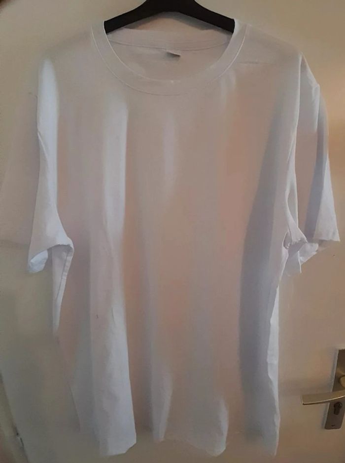 T-shirt homme couleur Blanc, taille 3XL