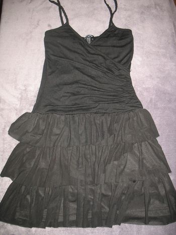 ROBE COURTE NOIRE A BRETELLES  "JENNYFER" - TAILLE XS - n°01