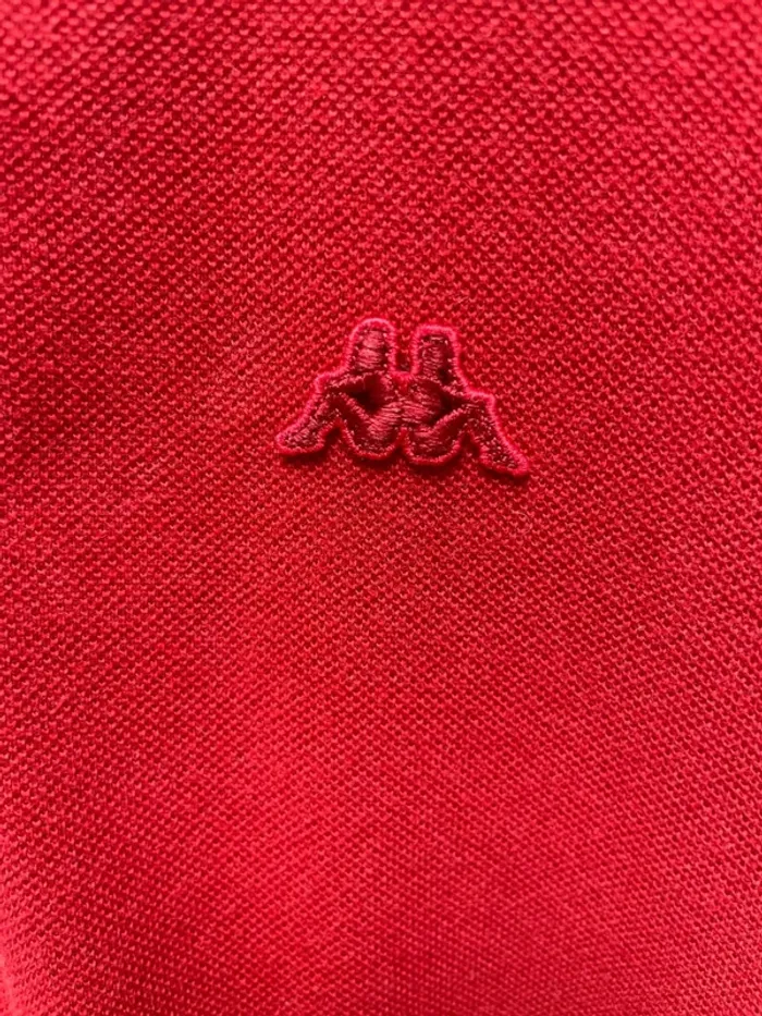 Polo Kappa quarter zip red Mens S - photo numéro 2