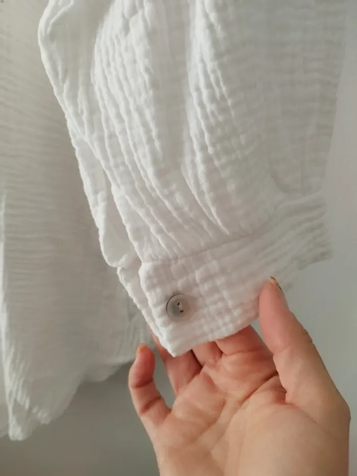 Chemise longue femme gaze de coton - photo numéro 3
