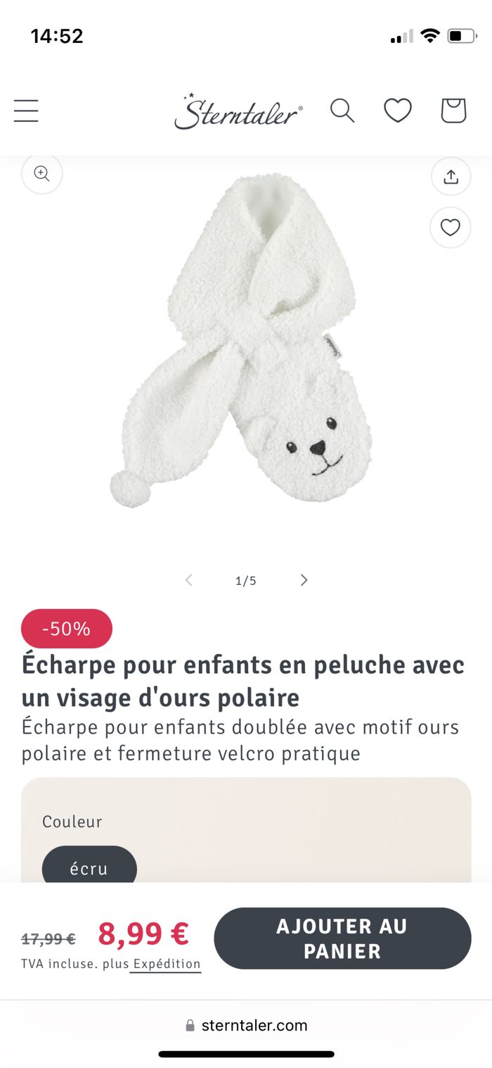 Écharpe écrue ours (sterntaler) - photo numéro 7