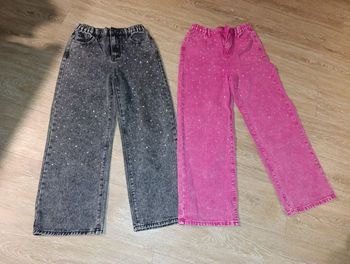 Lot 2 jeans larges fille 12 ans TBE 