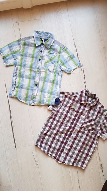 Lot de 2 chemises orchestra colorées vichy garçon 6ans