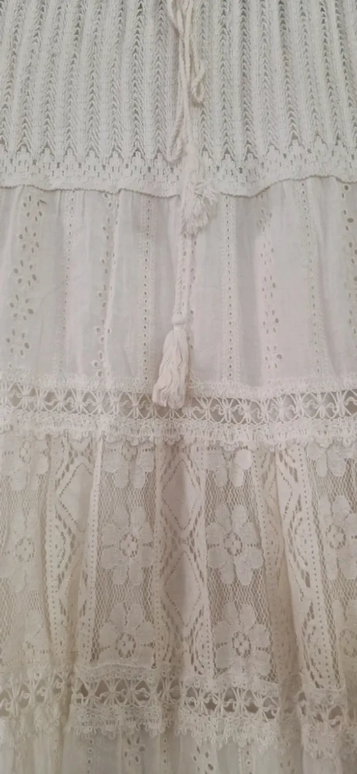 Jupe bohème dentelle, broderie Italian Style - photo numéro 7