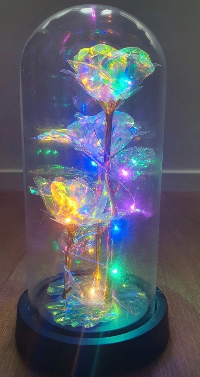 Rose éternelle LED multicolore