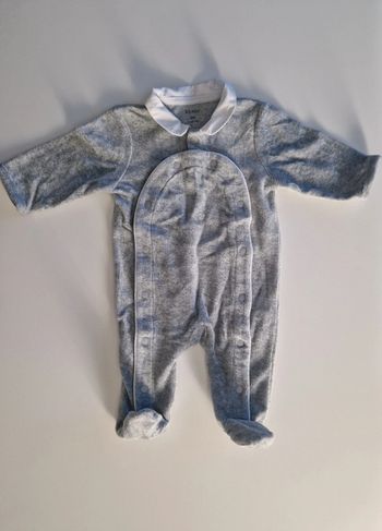Pyjama gris a col garçon/fille de 3 mois