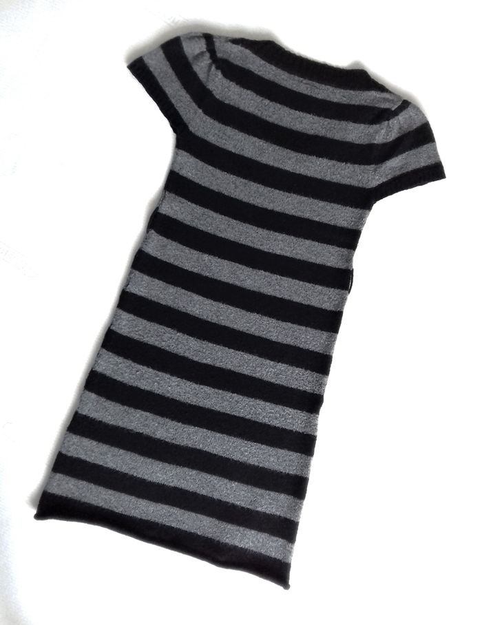 Robe tunique à rayures en lainage - photo numéro 7