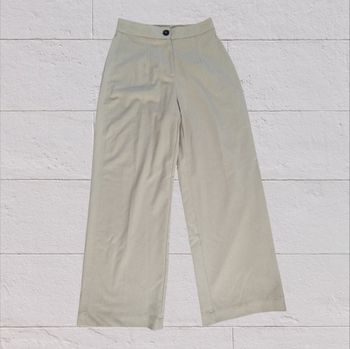 Pantalon large beige 34 