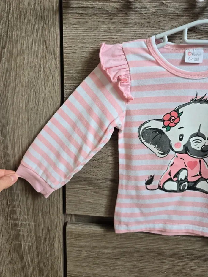 Vêtement Bébé Fille - Ensemble Éléphant - Patpat - 9/12 mois - photo numéro 3
