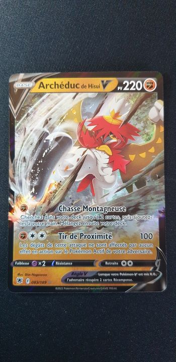 Carte pokémon Archéduc de Hisui V 83/189