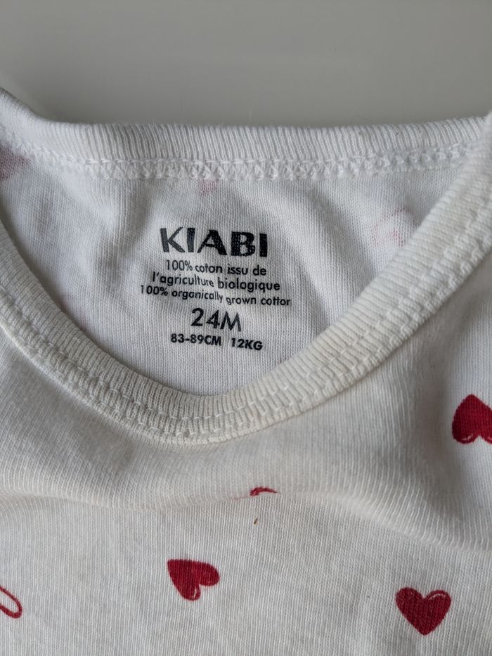 ❤️ Body bébé fille KIABI – Taille 24 mois – Coton bio - photo numéro 3