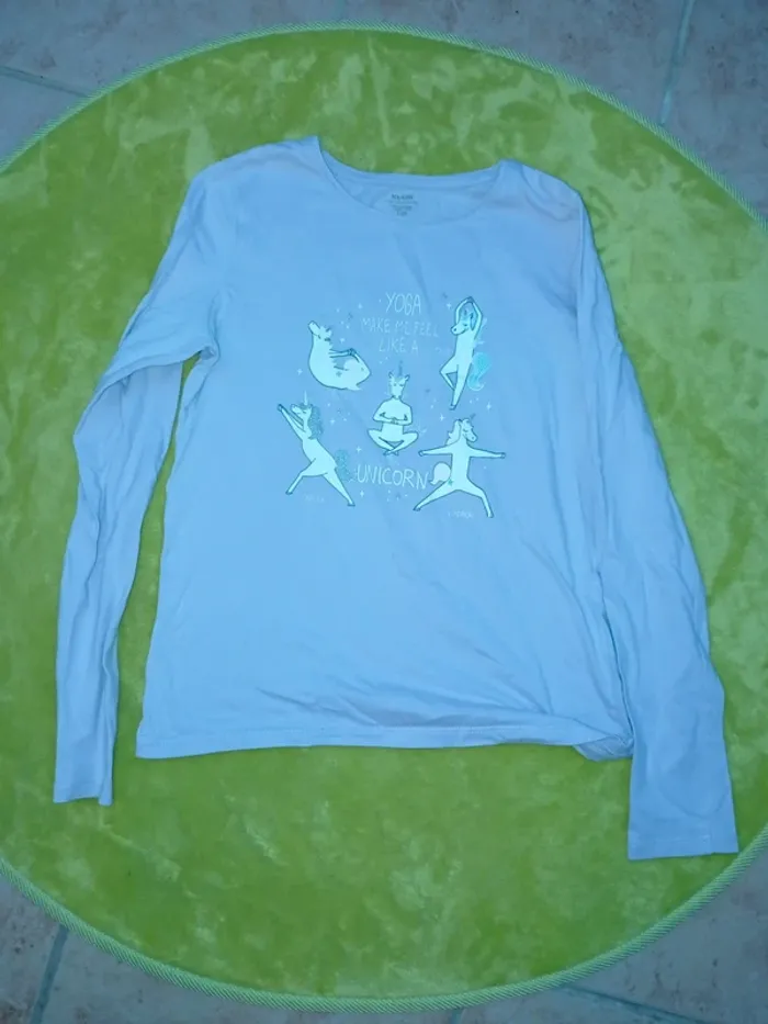 Tee-shirt ML lilas taille 12 ans Kiabi