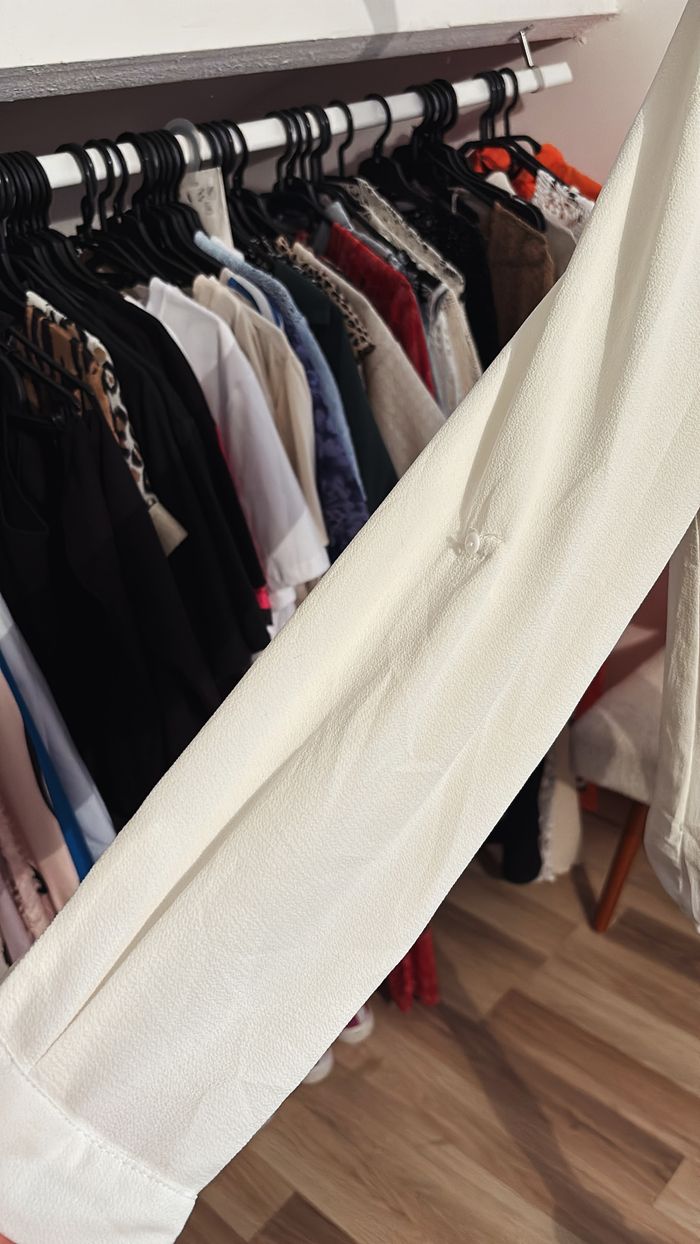 Chemise crème avec volants Akoz De Toi T38 - photo numéro 3