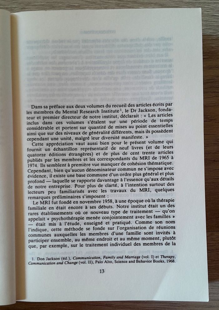 Paul Watzlawick, John H.Weakland - sur l'interraction une nouvelle approche thérapeutique - photo numéro 5