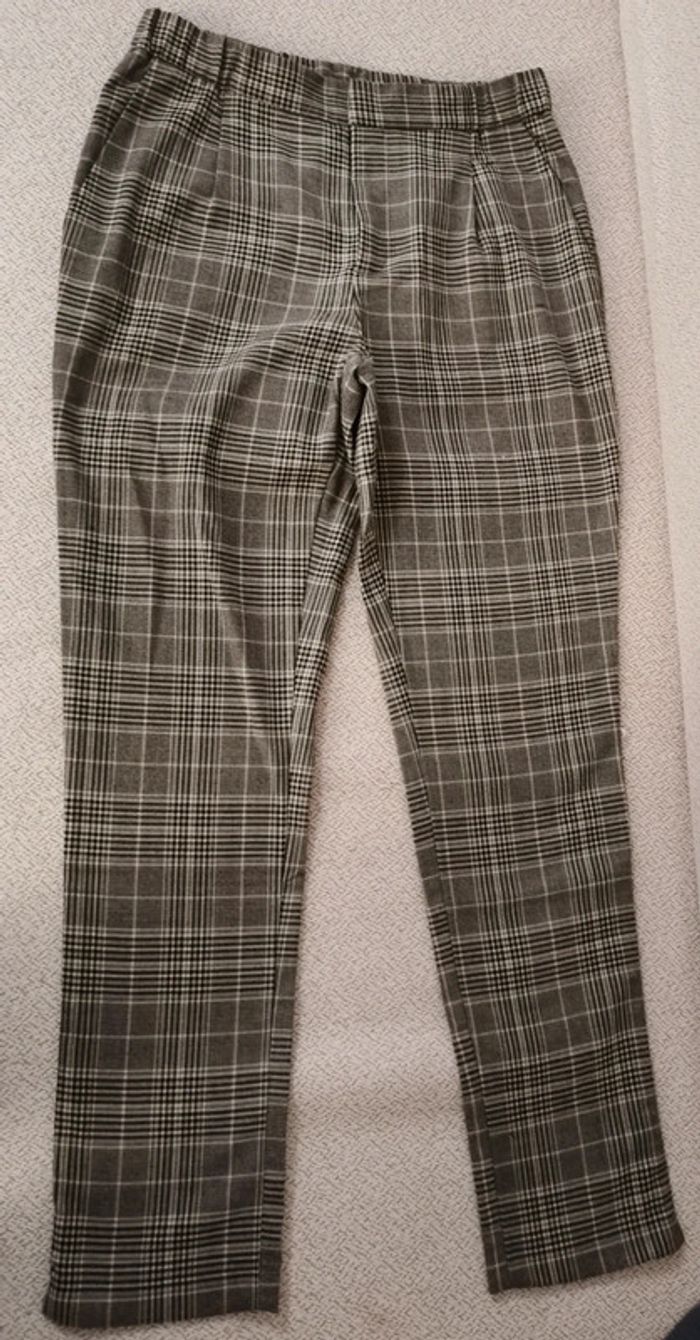 Pantalon droit à carreaux - photo numéro 2