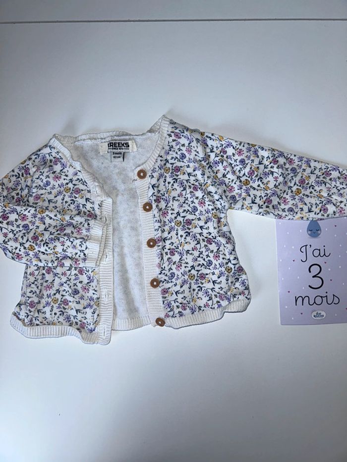 Gilet fleuri 3 mois