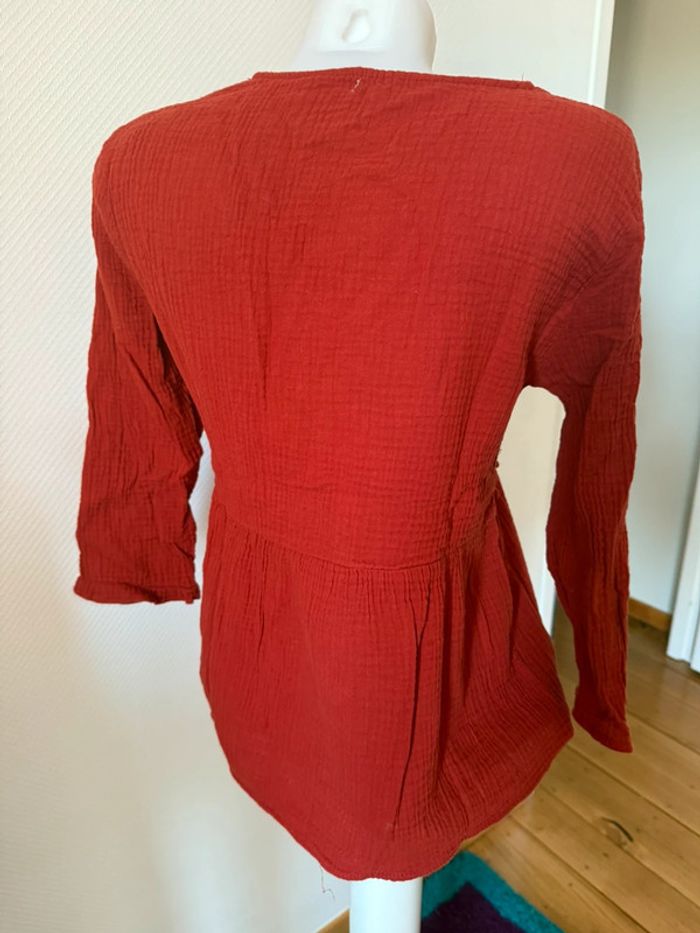 Blouse bordeaux en très bon état season taille S - photo numéro 5