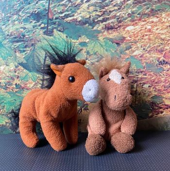 Lot de 2 peluches Chevaux 🐴