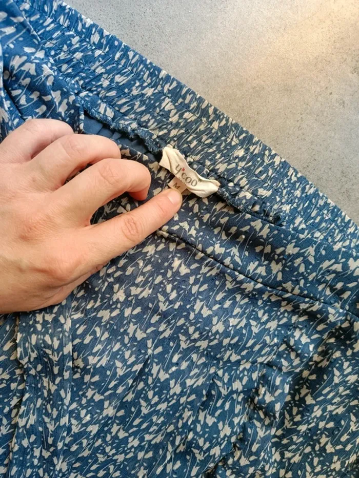 Jupe longue Ycoo T.M bleue à motifs argentés polyester - photo numéro 3