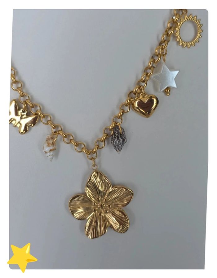 Collier trésors du monde maille jaseron 45-50cm dorée - photo numéro 3
