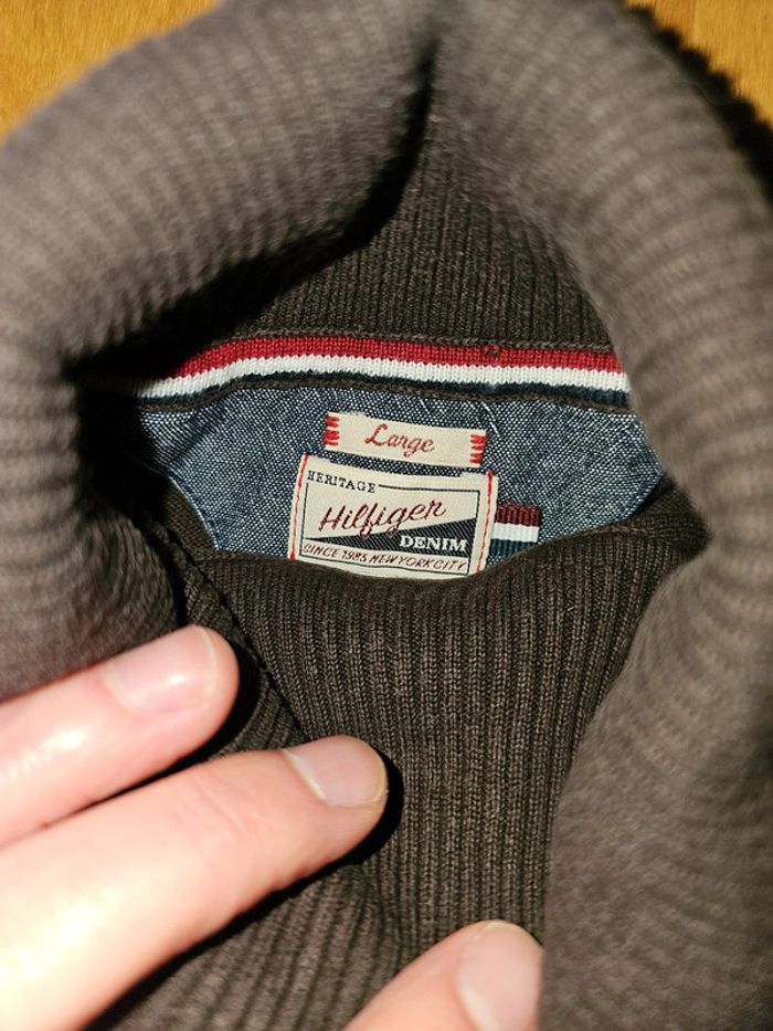 🔥Pull Col Roulé Hilfiger Denim T.L💫👕 - photo numéro 3