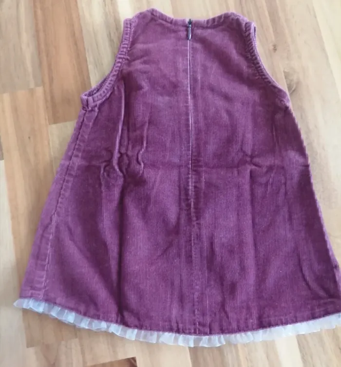 Robe velour côtelé violette - photo numéro 4