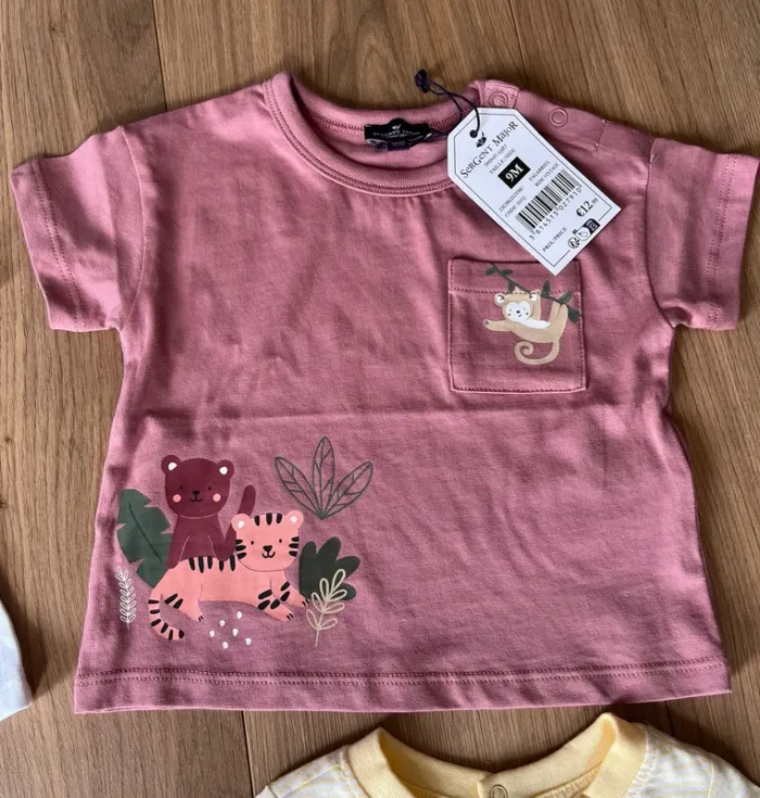 Lot 4 t-shirts Sergent Major 9 mois neufs - photo numéro 3