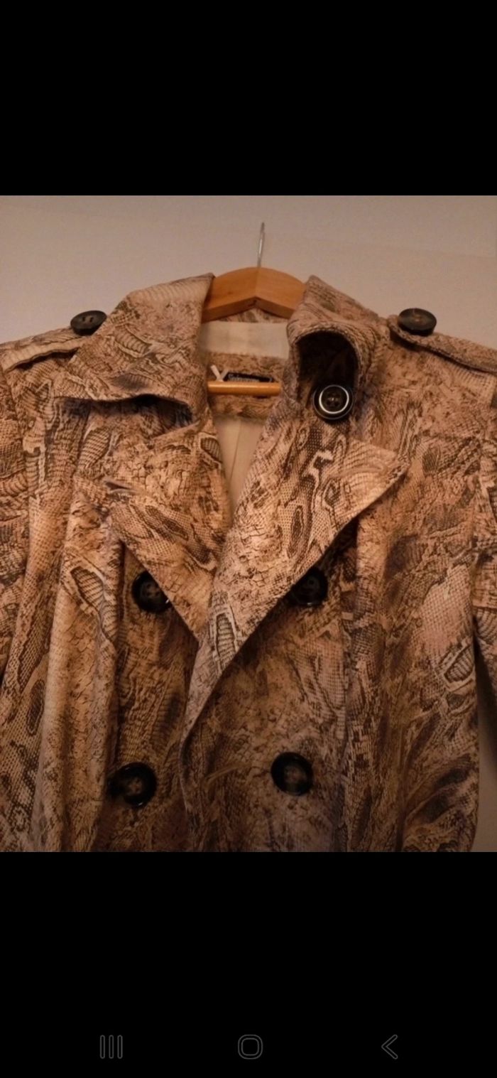Veste avec ceinture et poches  motif peau de serpent taille 40 sinequanone - photo numéro 5
