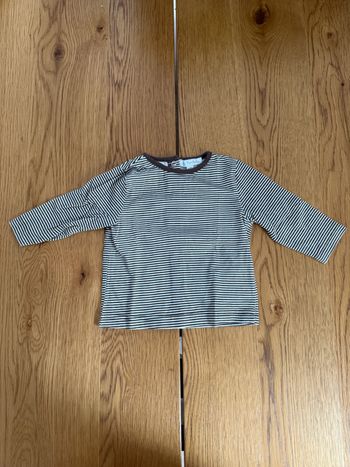 T-shirt Rayé Blanc Petit Kimbaloo Bébé 6 Mois Très Bon État – Réduction sur Lot