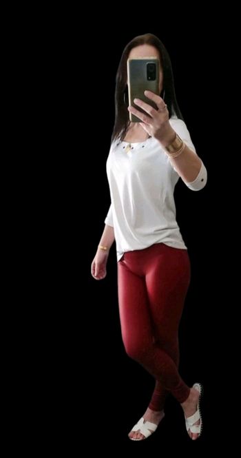 Leggings semilicuir femme