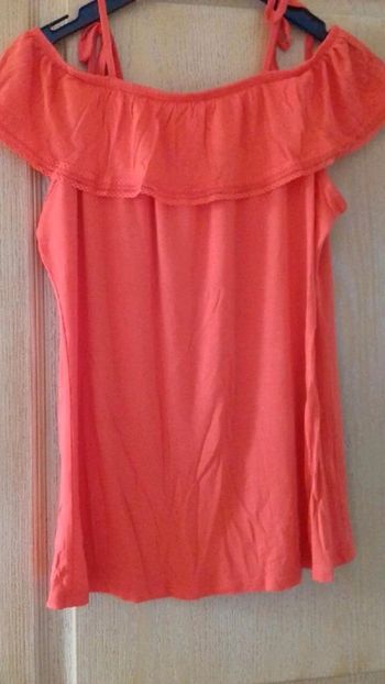 Débardeur orange vif taille 42