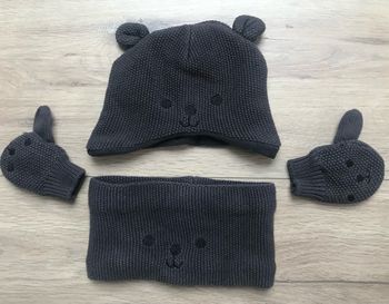 Bonnet tour de cou moufles