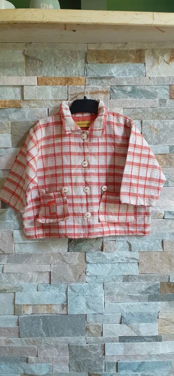 Jolie veste chemise lin coton  12 mois 1 an