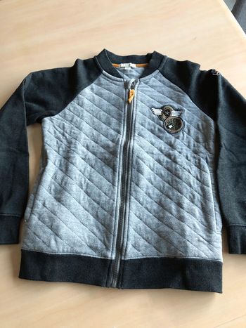 Gilet zippé gris