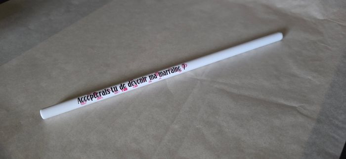 Paille a boire parrain marraine - photo numéro 2