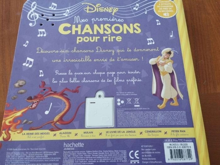 Livre sonore - Disney - chansons pour rire - photo numéro 2