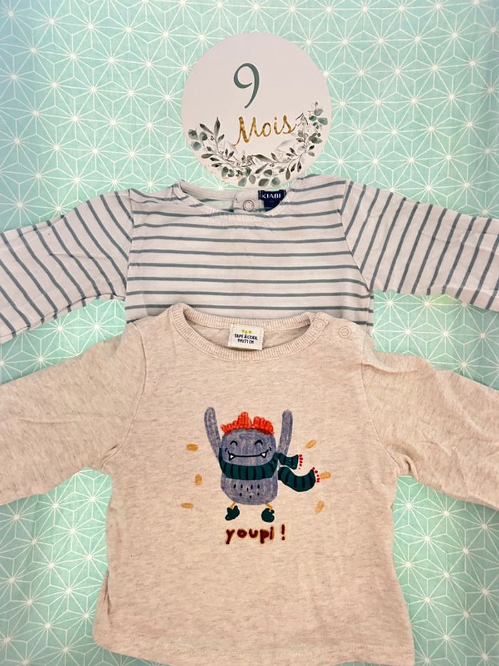 Lot de 2 sous pull 9 mois