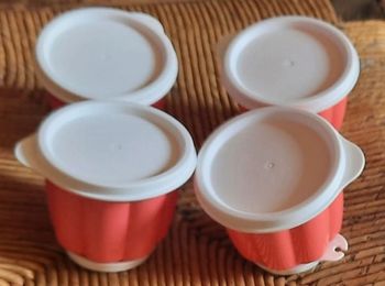 Lot de 4 Mini moule gourmet orange tupperware