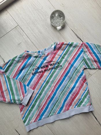Pull court à rayures colorées zara fille 4ans