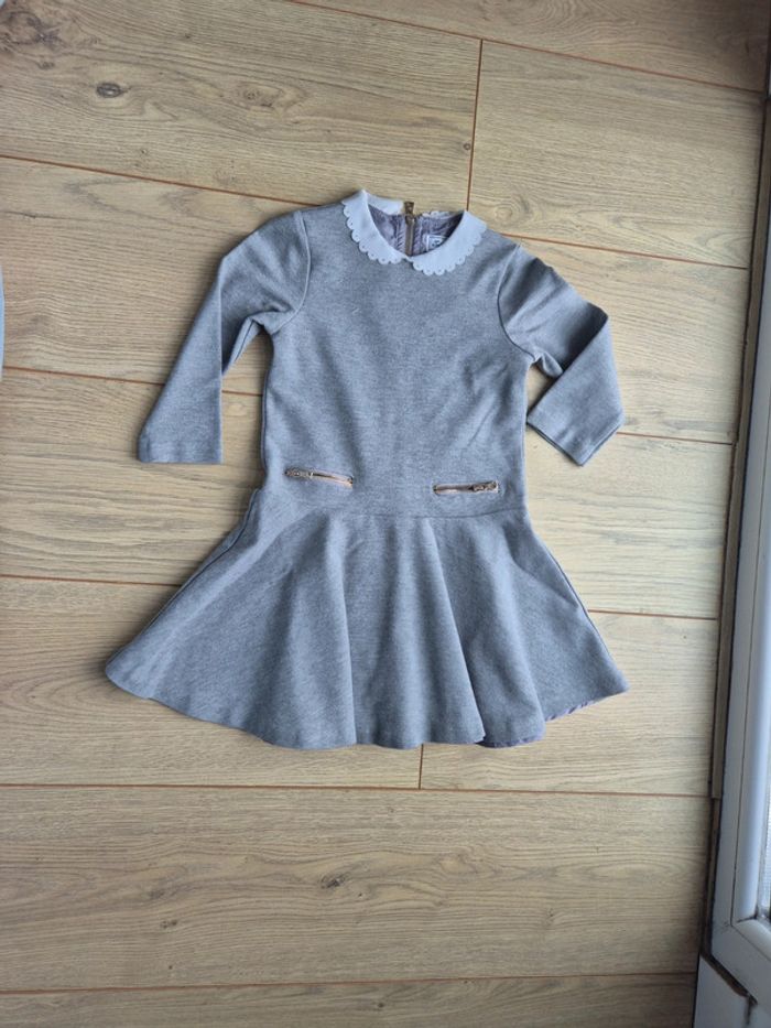Robe Tartine et Chocolat grise 4 ans