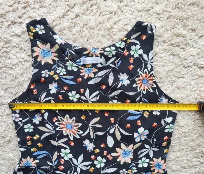 Robe fleurie noire sans manches Anna Ellis Taille XL ou 42 - photo numéro 11