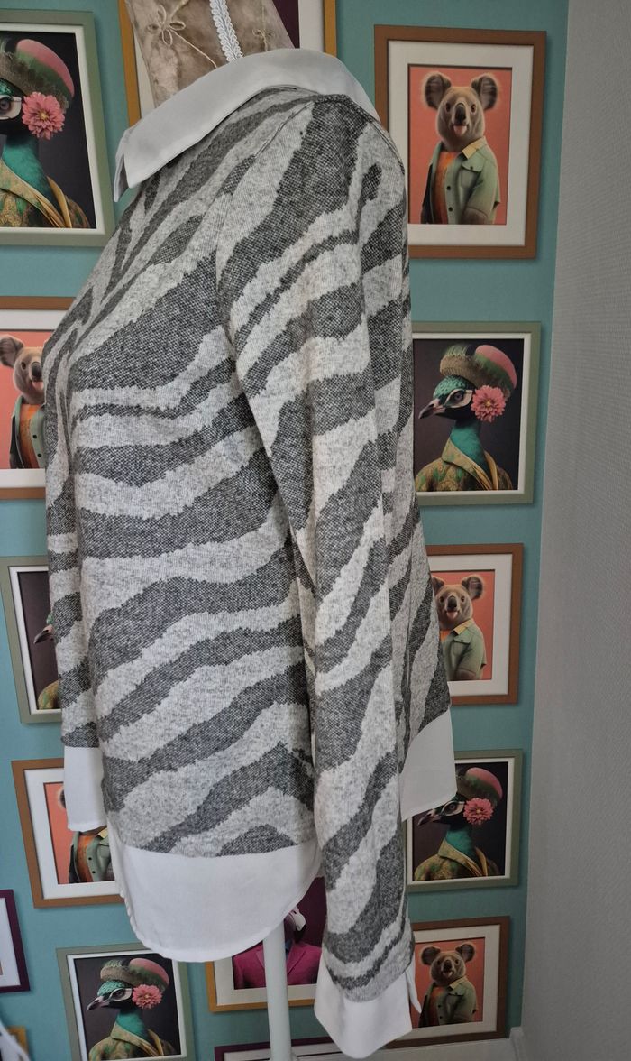 Haut manches longues Grain de Malice effet 2 en 1 taille M - photo numéro 4