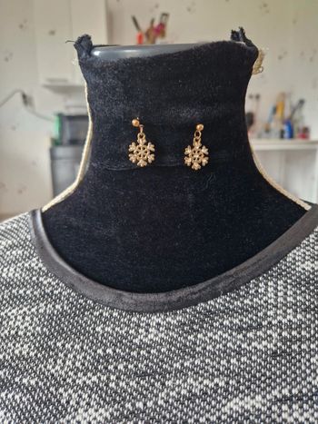 Boucles d'oreilles femme flocons