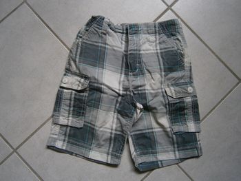 Bermuda beige/gris "Tape à l'œil" 6 ans