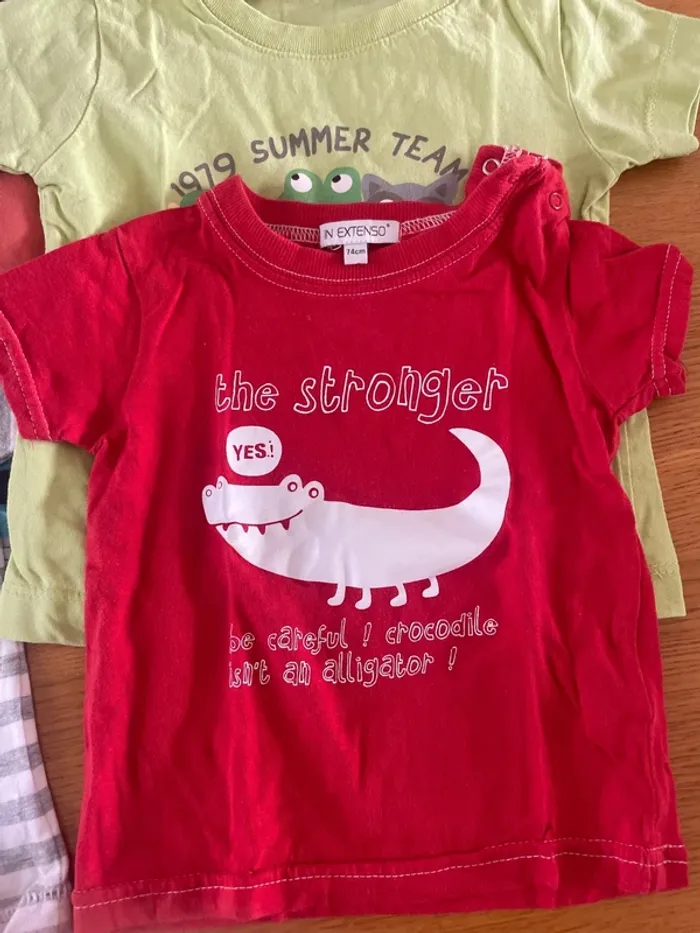 Lot 8 t-shirt 12 mois - photo numéro 6