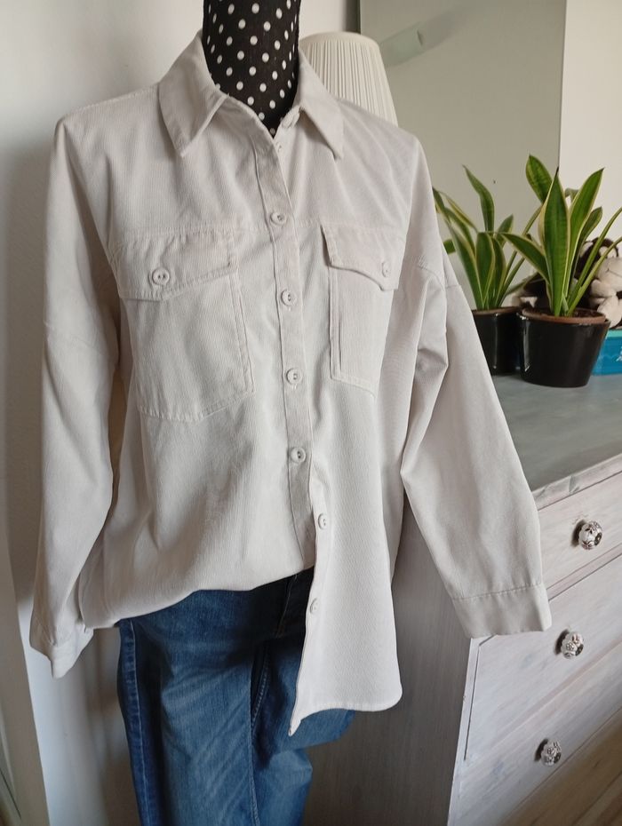 Chemise en velours côtelé 36 oversize