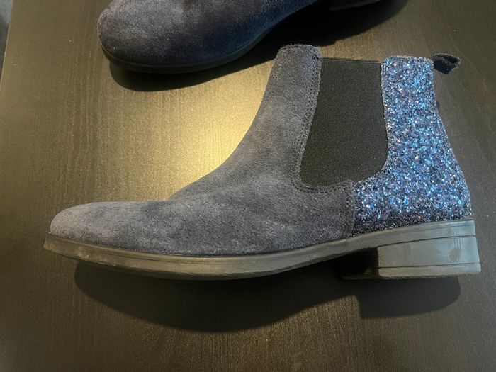 Bottines bleues à paillettes Pointure 40. - photo numéro 3