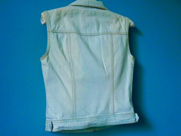 Veste en jean Femme Pimkie S ou 36 TBE bleu ciel sans manches - photo numéro 2