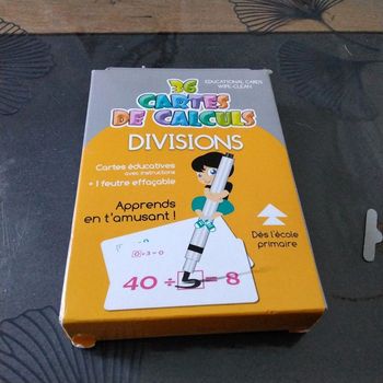 36 cartes de calculs divisions j3ux2momes